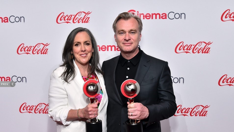 Christopher Nolan and Emma Thomas at CinemaCon